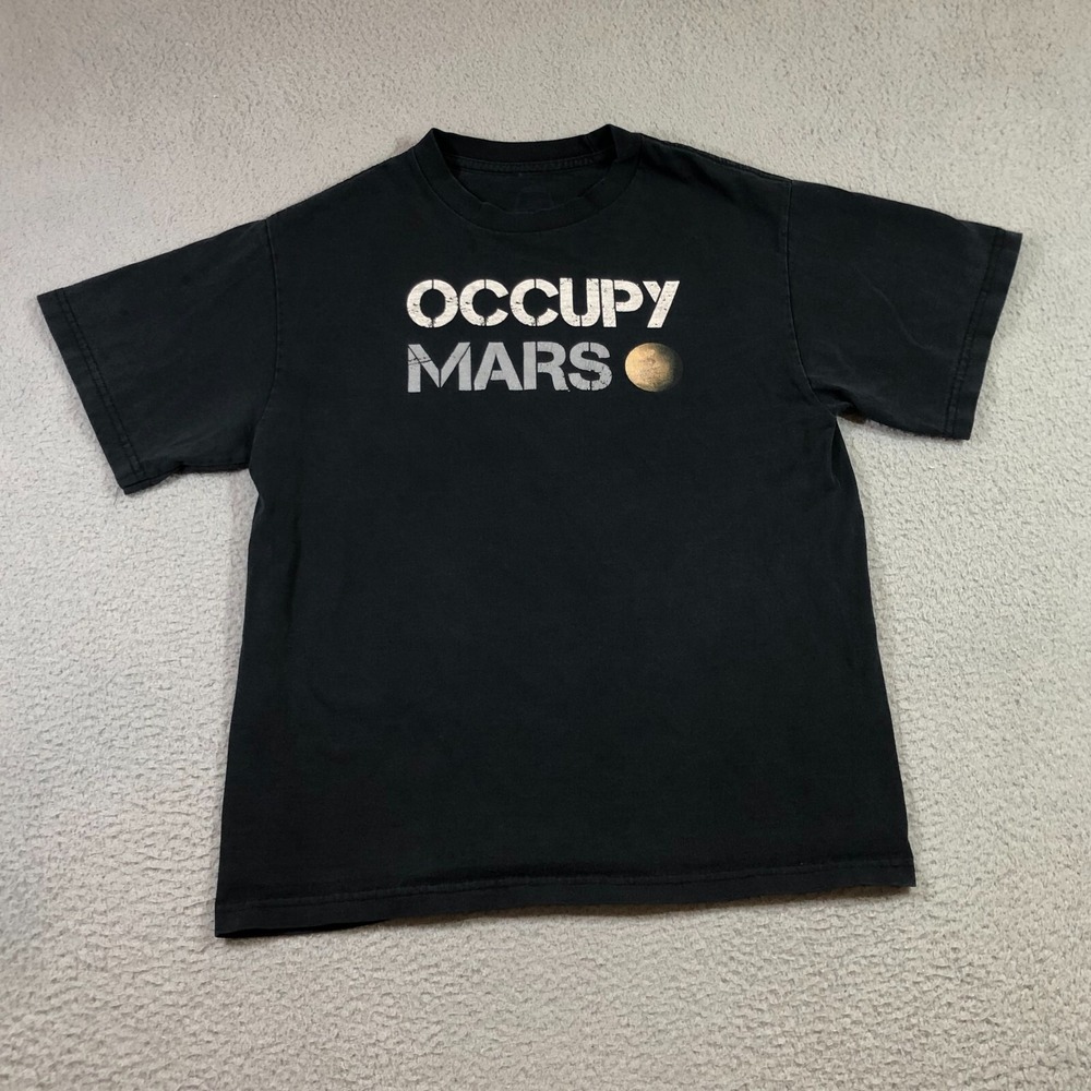 spaceX T Shirt youth L black logo